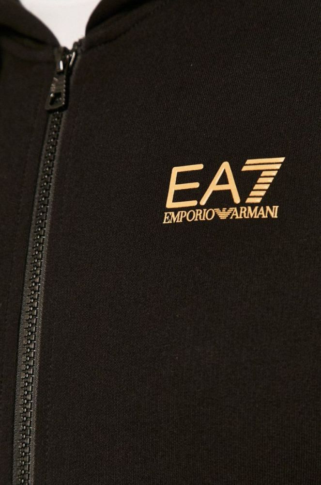 Кофта EA7 Emporio Armani чоловіча колір чорний з принтом (359217) фото 4