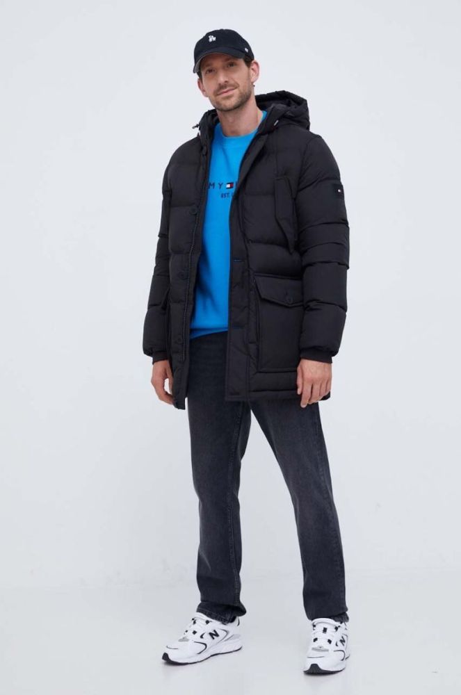Кофта Tommy Hilfiger чоловіча колір зелений з аплікацією (3492148) фото 2