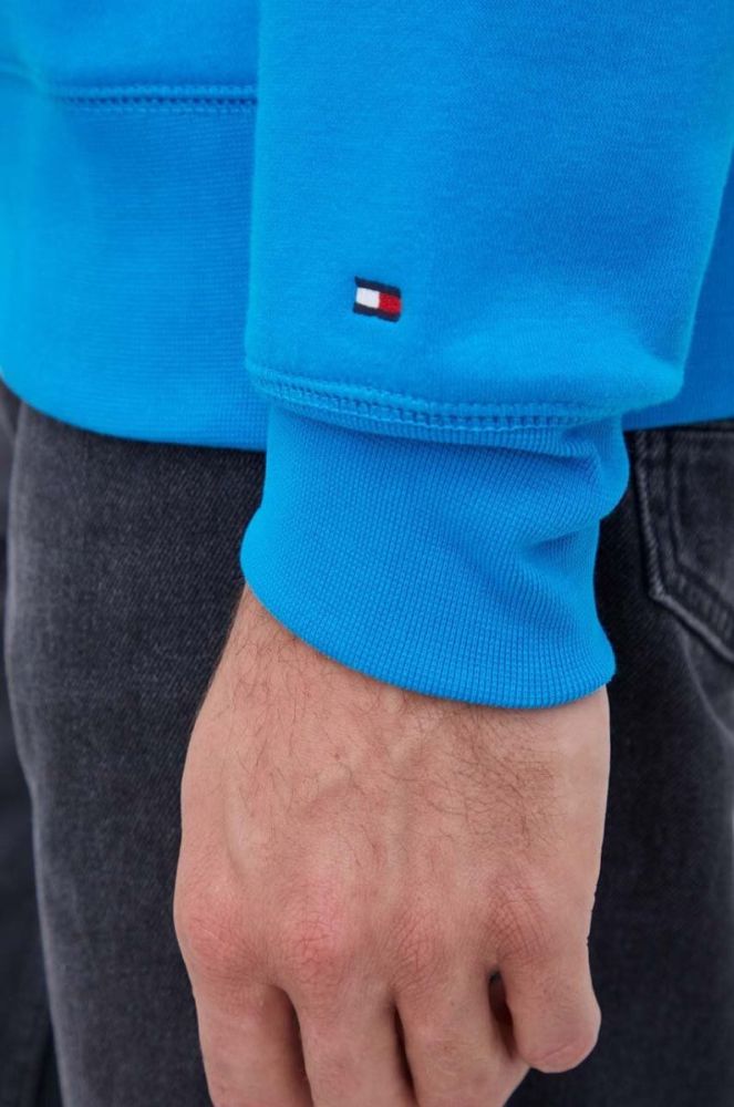 Кофта Tommy Hilfiger чоловіча колір зелений з аплікацією (3492148) фото 5