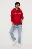 Кофта Tommy Hilfiger чоловіча колір червоний з капюшоном з аплікацією (3246792)