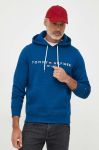 Кофта Tommy Hilfiger чоловіча з капюшоном з аплікацією колір блакитний (3393381) Кофта Tommy Hilfiger чоловіча з капюшоном з аплікацією колір блакитний (3393381)
