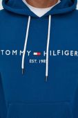 Кофта Tommy Hilfiger чоловіча з капюшоном з аплікацією колір блакитний (3393381)