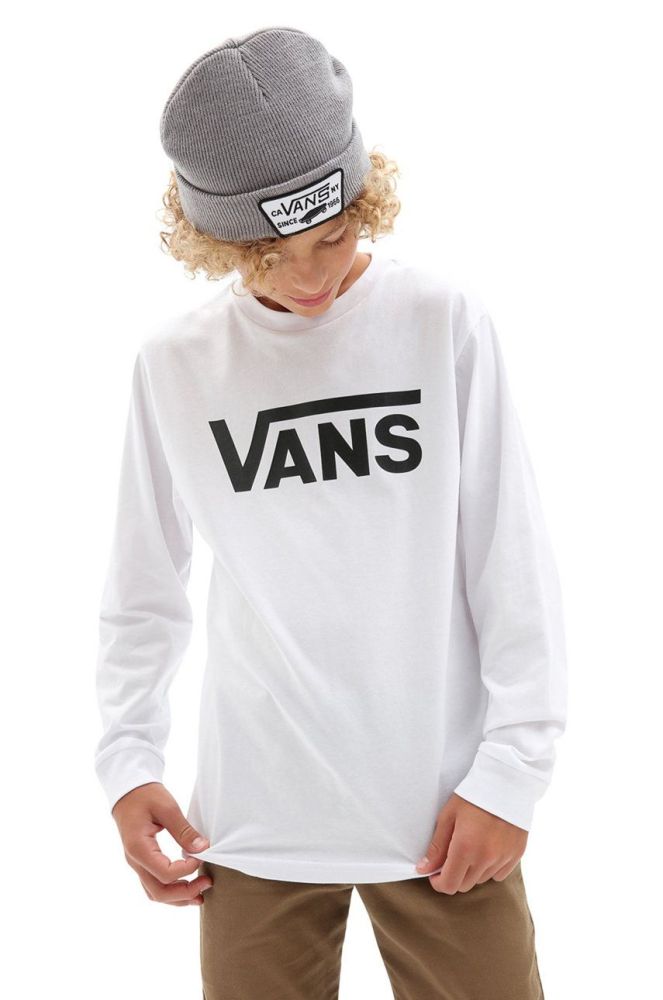 Vans - Дитячий лонгслів 122-174 cm колір білий (1042586)