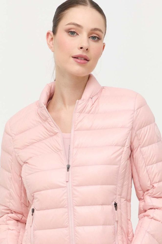 Пухова куртка Armani Exchange жіноча колір рожевий перехідна фото 4