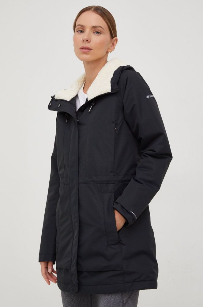 Куртка Columbia жіноча колір чорний зимова 1859842-224