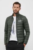 Пухова куртка EA7 Emporio Armani чоловіча колір зелений перехідна (3387603)