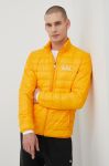 Пухова куртка EA7 Emporio Armani колір жовтий перехідна Пухова куртка EA7 Emporio Armani колір жовтий перехідна