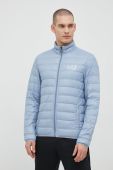 Пухова куртка EA7 Emporio Armani колір блакитний (2717716)