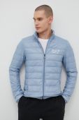Пухова куртка EA7 Emporio Armani колір блакитний (2717716)