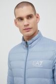 Пухова куртка EA7 Emporio Armani колір блакитний (2717716)