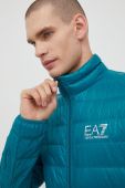 Пухова куртка EA7 Emporio Armani колір блакитний (2717724)