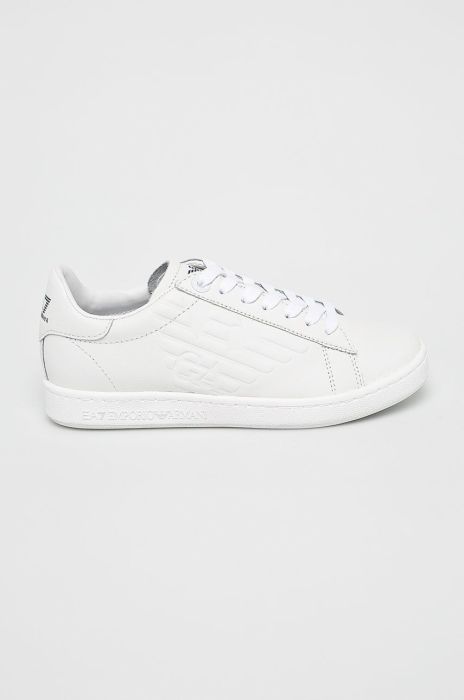 EA7 Emporio Armani - Шкіряні черевики колір білий (371821)