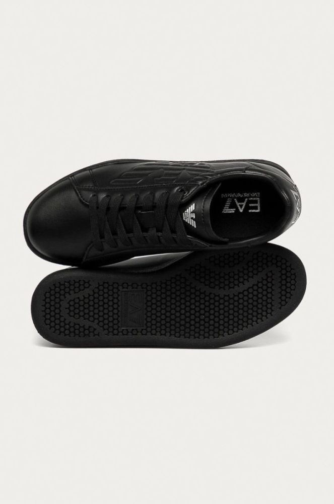 EA7 Emporio Armani - Шкіряні черевики колір чорний (68662) фото 4