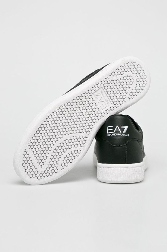 EA7 Emporio Armani - Шкіряні черевики колір чорний (68657) фото 3