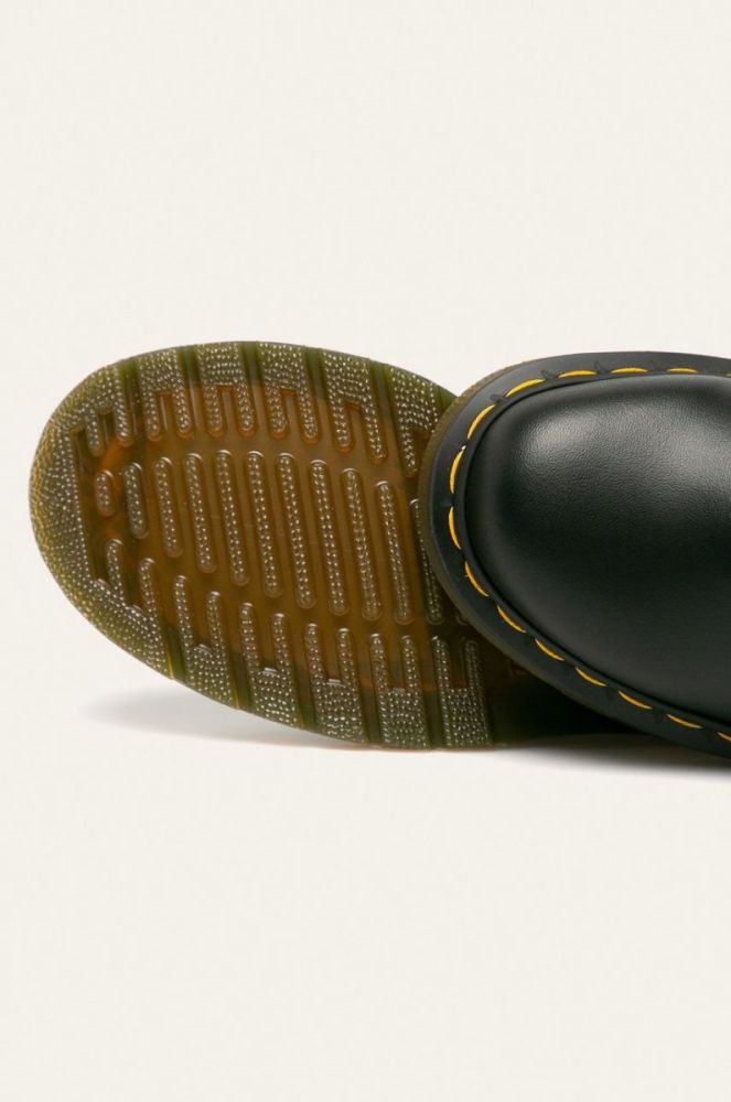 Черевики Dr. Martens Vegan 1460 жіночі колір чорний на плоскому ходу 14045001-Black. фото 4