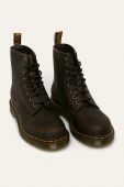 Шкіряні черевики Dr. Martens 1460 жіночі колір коричневий на плоскому ходу 11822203-Gaucho