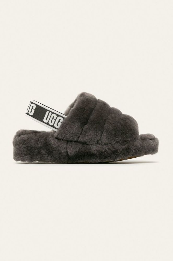 UGG - Сандалі W Fluff Yeah Slide 1095119-CHARC колір сірий