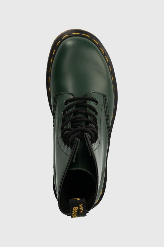 Шкіряні черевики Dr. Martens 1460 жіночі колір зелений на плоскому ходу 11822207-Green фото 5