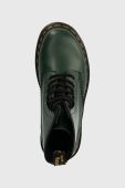Шкіряні черевики Dr. Martens 1460 жіночі колір зелений на плоскому ходу 11822207-Green