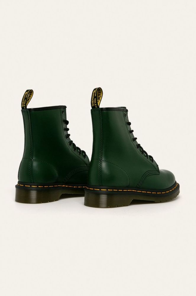 Шкіряні черевики Dr. Martens 1460 жіночі колір зелений на плоскому ходу 11822207-Green фото 3
