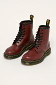 Шкіряні черевики Dr. Martens 1460 жіночі колір бордовий на платформі