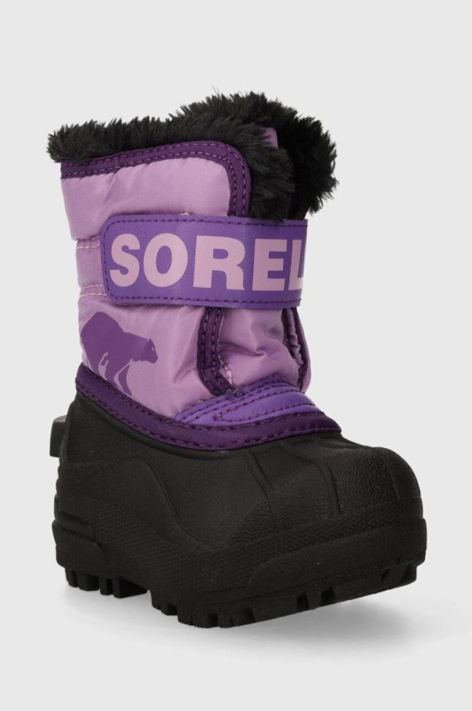 Дитячі чоботи Sorel SPORTY STREET колір фіолетовий фото 2