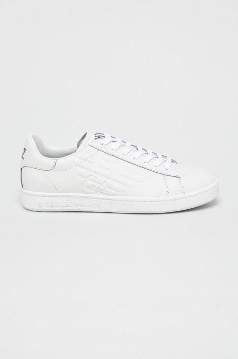 EA7 Emporio Armani - Шкіряні черевики колір білий (371938)