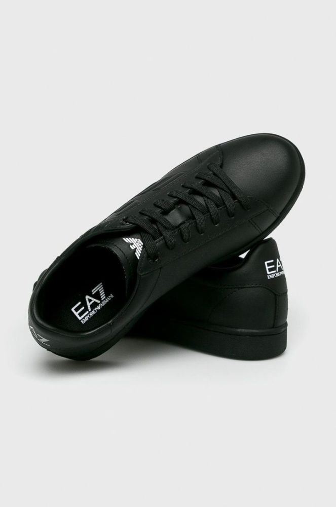 EA7 Emporio Armani - Шкіряні черевики колір чорний (371927) фото 4