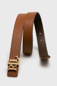 Lauren Ralph Lauren - Двосторонній шкіряний ремінь колір коричневий