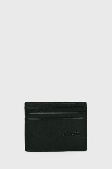 Strellson - Шкіряний картхолдер колір чорний