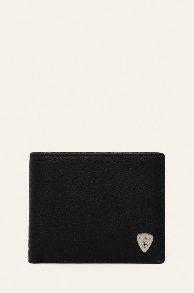 Strellson - Шкіряний гаманець колір чорний (460051)