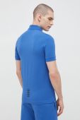 EA7 Emporio Armani Поло колір блакитний (3057090)