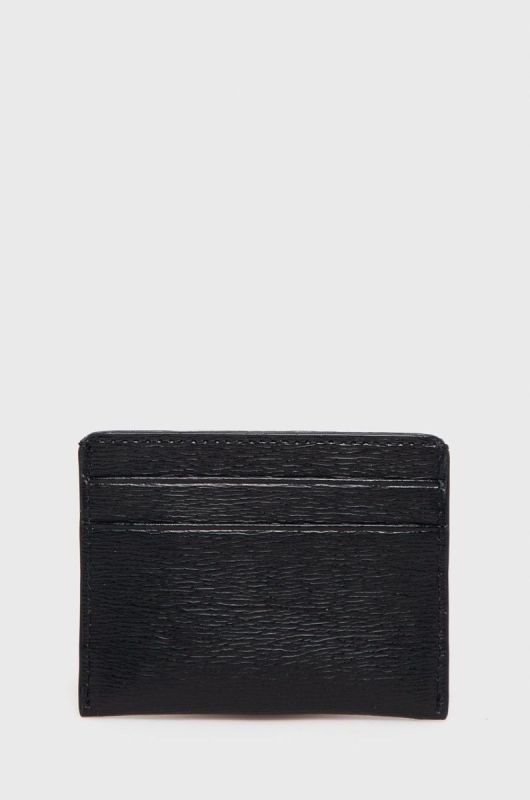 Шкіряний чохол на банківські карти Dkny жіночий колір чорний фото 2