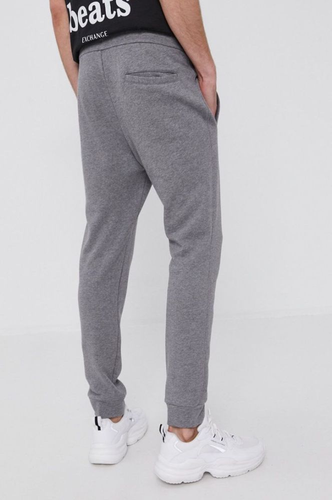 Штани Armani Exchange чоловічі колір сірий гладке фото 3