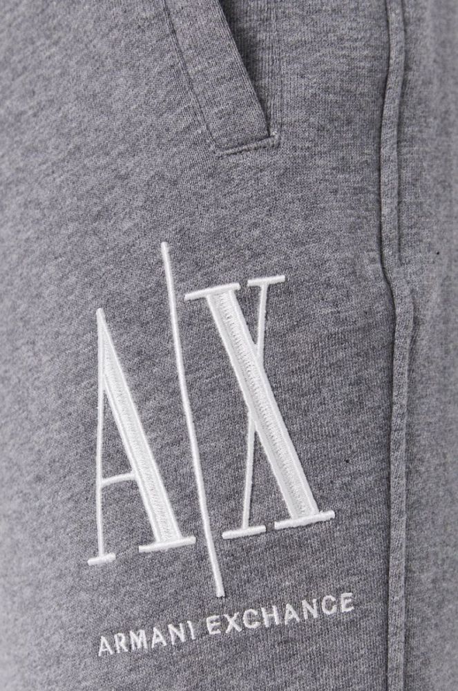 Штани Armani Exchange чоловічі колір сірий гладке фото 4