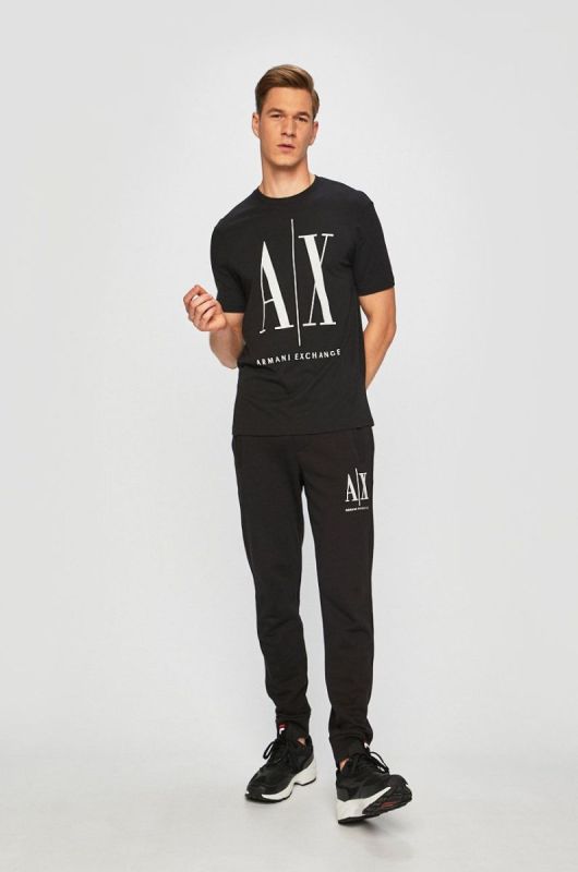 Штани Armani Exchange чоловічі колір чорний гладке фото 2