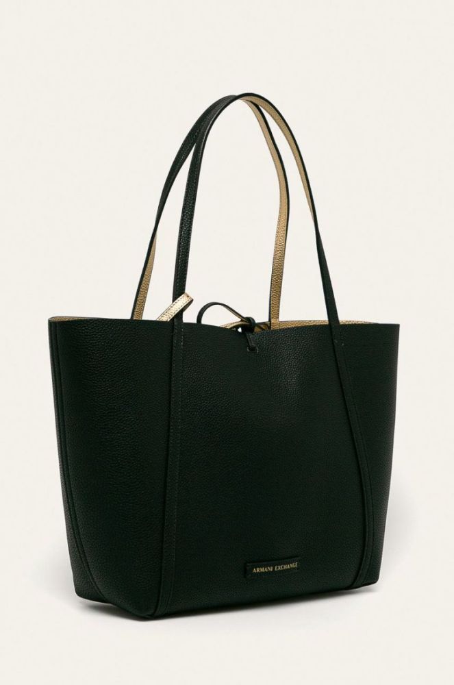 Armani Exchange - Двостороння сумочка колір чорний фото 5