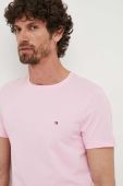 Футболка Tommy Hilfiger чоловічий колір рожевий однотонний