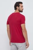 Футболка Tommy Hilfiger чоловічий колір бордовий однотонний (3677349)