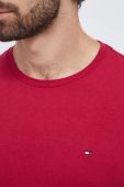 Футболка Tommy Hilfiger чоловічий колір бордовий однотонний (3677349)