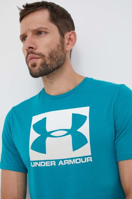 Футболка Under Armour чоловічий колір зелений з принтом 1329581-101