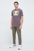 Футболка Under Armour чоловічий колір коричневий з принтом