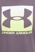 Футболка Under Armour чоловічий колір коричневий з принтом