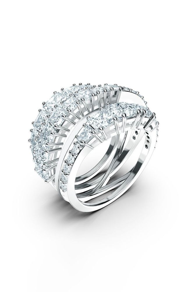 Swarovski - Перстень TWIST колір срібний (1247172)