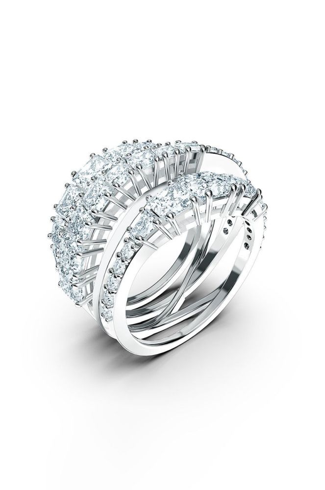 Swarovski - Перстень TWIST колір срібний (1247130)
