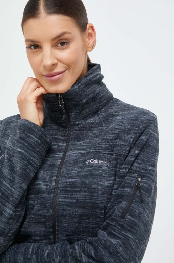 Спортивна кофта Columbia Fast Trek Printed колір чорний візерунок (3494740) фото 4