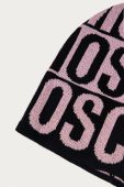 Шапка Moschino колір рожевий вовна