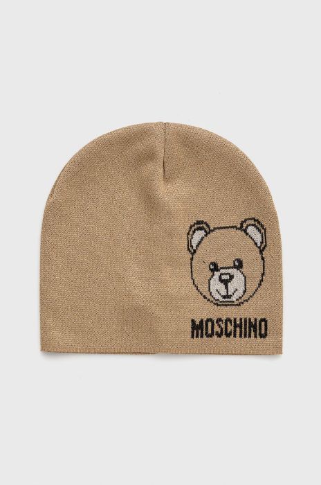 Шапка Moschino колір золотий з тонкого трикотажу