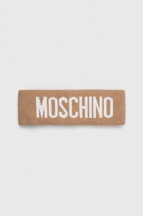 Вовняна пов'язка Moschino колір коричневий (3398902) Вовняна пов'язка Moschino колір коричневий (3398902)