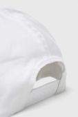 Бавовняна шапка Armani Exchange колір білий з аплікацією